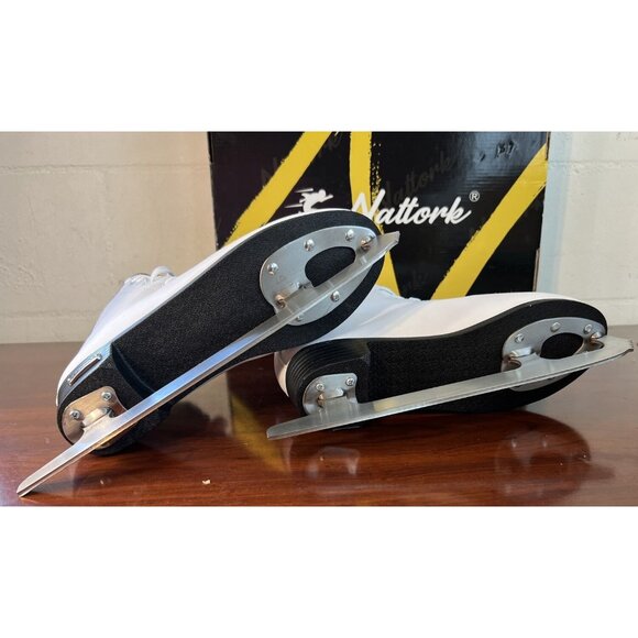 Nattork Coolmax Figure Skates Women's Size 10 White NIB - Picture 7 of 16